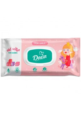 Детские влажные салфетки для девочек Dada for Girls, 120 шт